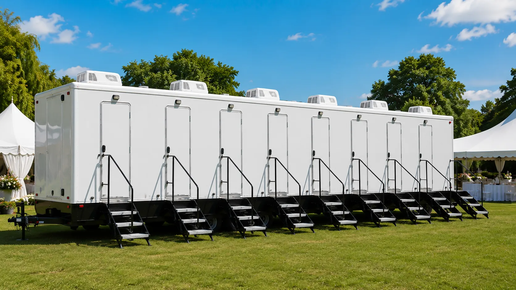 8 Stall Restroom Trailer in South Fulton, GA